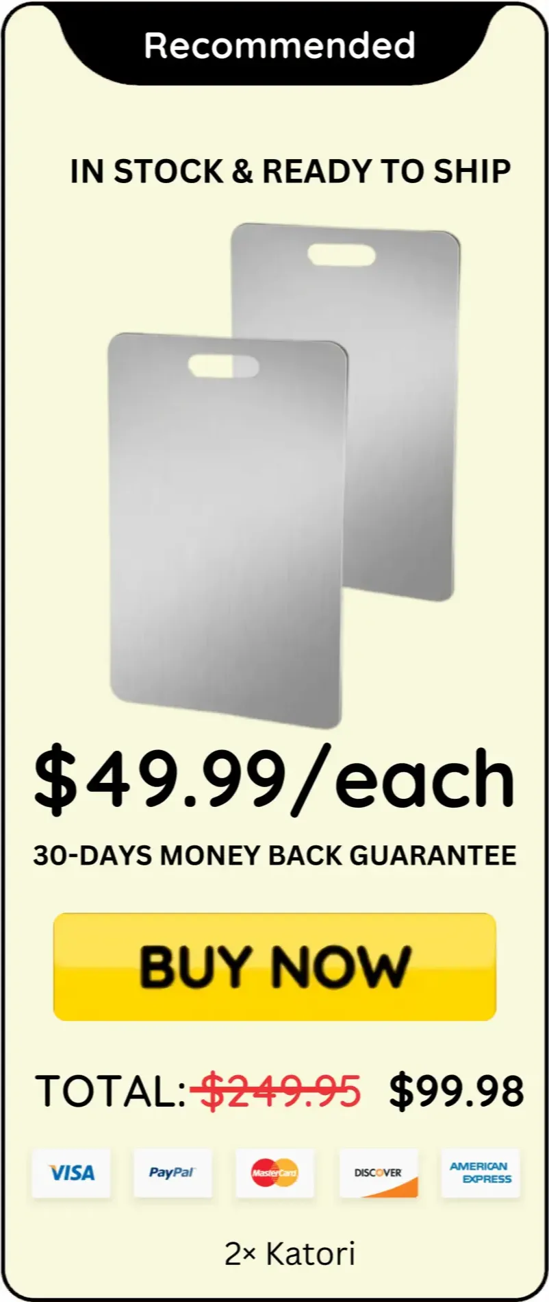 Katori Titanium Cutting Board price offer